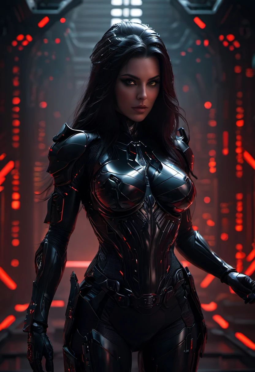 olpntng style, Hot dark trooper woman with high detailed vamp face, hi beautiful body, Anatomically, beautiful hands without gloves, red glowing long hair, Off the shoulder clothing, looking at the camera, scifi, futuristic, highly detailed, octane render, cinematic, cyberpunk, highly detailed and intricate, rich deep colors., sf, intricate artwork masterpiece, ominous, matte painting movie poster, golden ratio, trending on cgsociety, intricate, epic, trending on artstation, by artgerm, h. r. giger and beksinski, sf, intricate artwork masterpiece, sf, intricate artwork masterpiece, ominous, matte painting movie poster, golden ratio, trending on cgsociety, intricate, epic, trending on artstation, by artgerm, highly detailed, vibrant, production cinematic character render, ultra high quality model, perfect composition, beautiful detailed intricate insanely detailed octane render trending on artstation, 8 k artistic photography, photorealistic concept art, soft natural volumetric cinemati