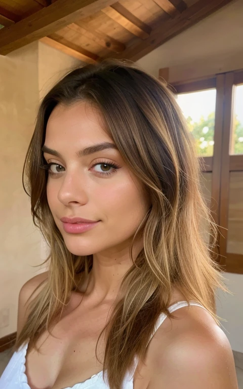 Influencer rubia de pelo largo ondulado natural,que explora tratamientos de belleza y bienestar de lujo y comparte consejos sobre productos de lujo para el cuidado de la piel y experiencias de spa., 8k, extremadamente detallado, fotorrealista, detalles complicados, textura de piel realista, cabello realista, textura, alegre, 8k hd, mejor calidad, high resolution, Attention to details, grande