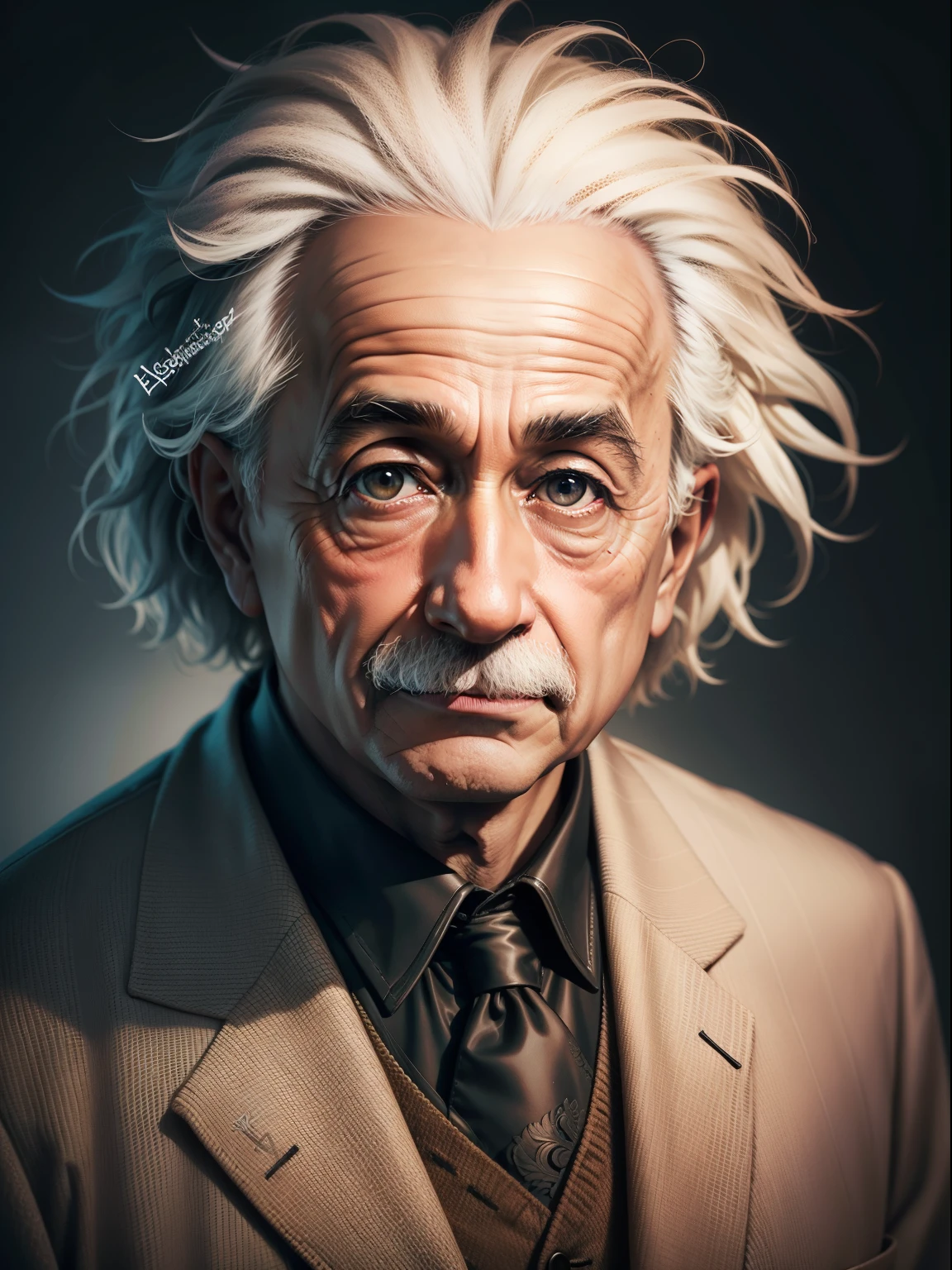 Albert Einstein, alta qualidade, rosto realista, 8k, Detalhes de rosto alto