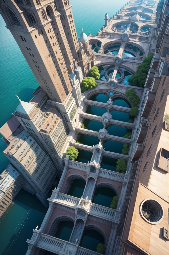 Trick Art、Escher、Ultra-wide-angle lens、Bird's Eye View