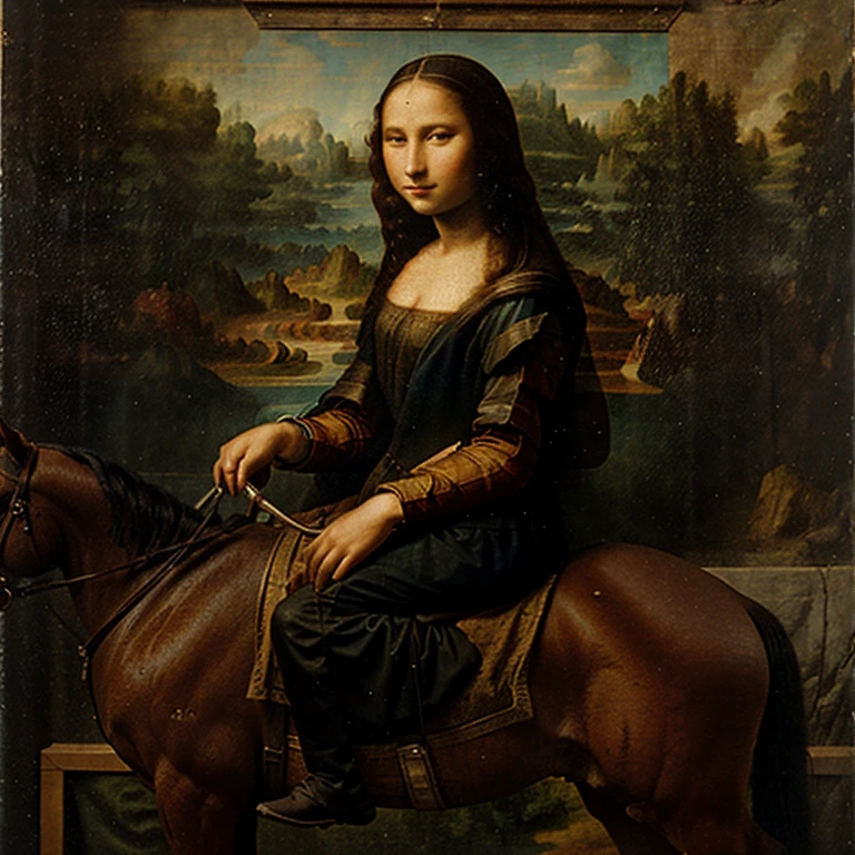 Mona Lisa Riding horse 