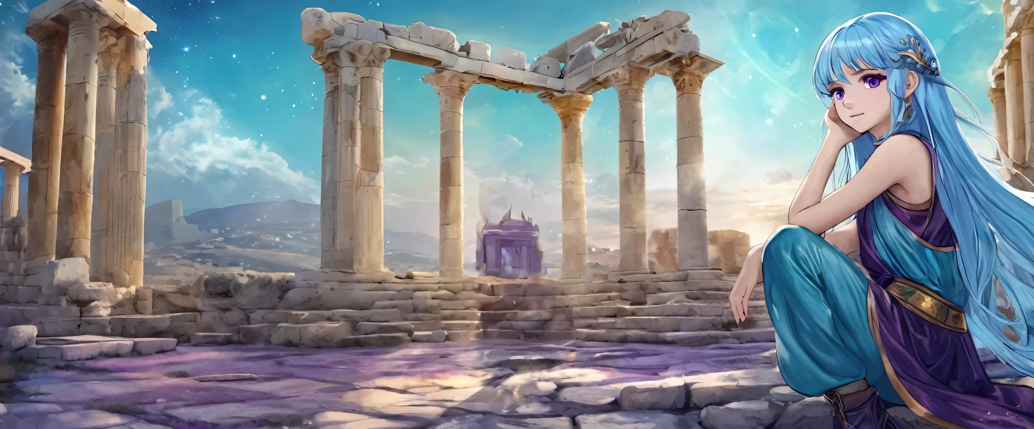 no person, just temple ruins