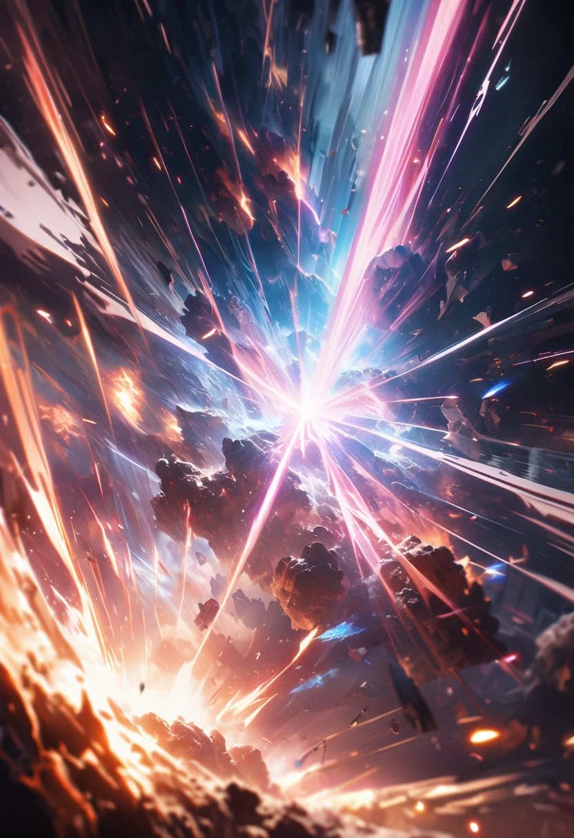 (realistic digital painting),(best quality,4k,8k,highres,masterpiece:1.2),ultra-detailed,(realistic,photorealistic,photo-realistic:1.37),huge explosion,motion blur:1.5,motion-blurred captured image,long exposure time,electromagnetic pulse,shattered debris,waves of energy,shockwave spreading,frozen in time,high-speed movement,glowing sparks,flying fragments,scattered particles,colliding forces,chaotic energy,powerful destructive force,dynamic composition,vibrant colors,dramatic lighting,suspended in mid-air,sense of movement,action-packed scene,dramatic aftermath,digital brush strokes,explosive energy,epic sci-fi masterpiece,stunning visual impact,immersive explosion sequence,awe-inspiring imagery,motion blured lines, motion blured objects