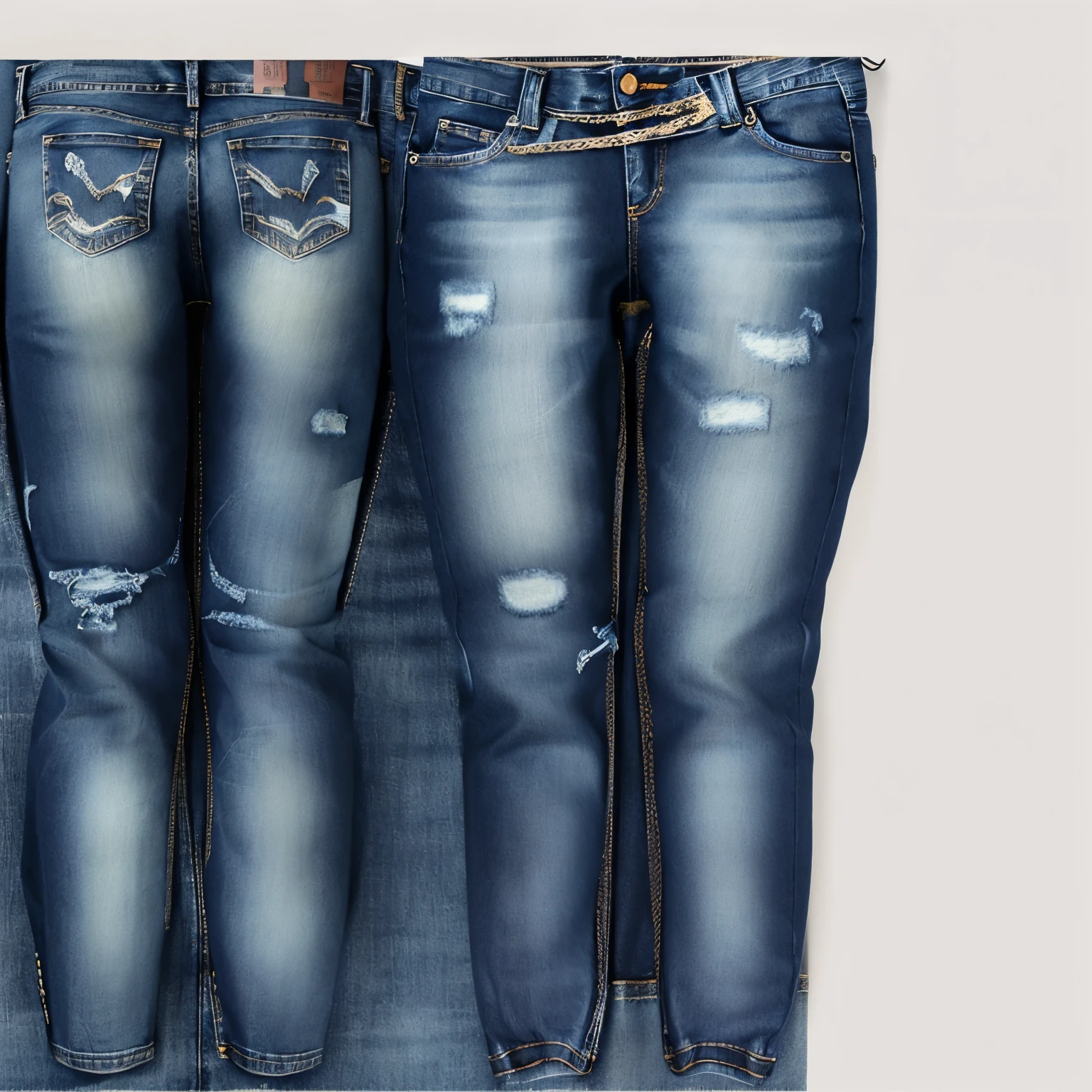 woman jeans, back and front