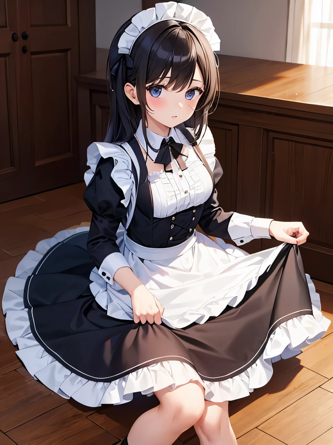 1 girl, maid, maid clothes, in the kingdom, ultra detailed