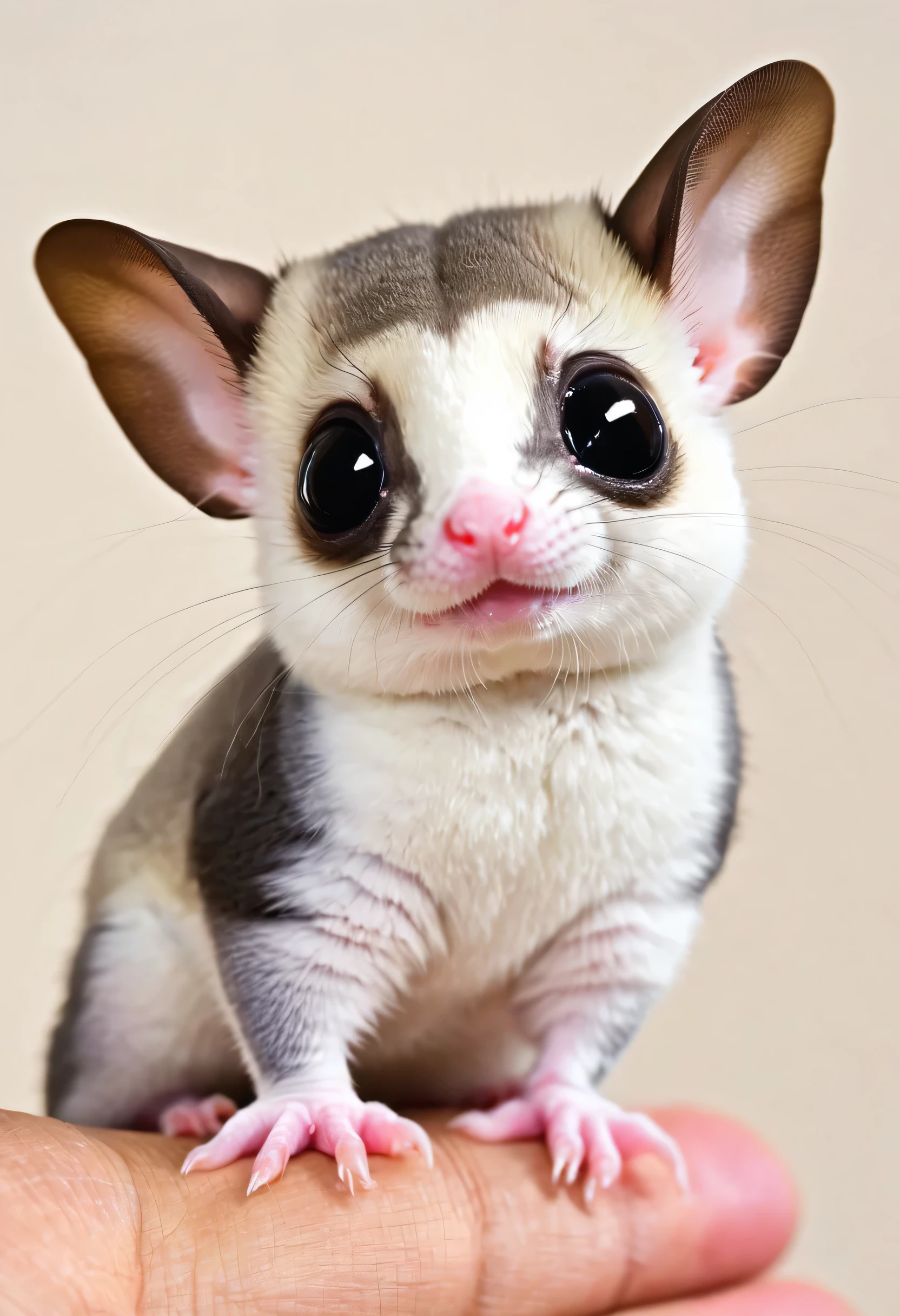 There are small animals standing on their hind legs, With a big head and big eyes, the cutest creature in the world, Cute Big Eyes, the cutest creature in the world, sugar glider, Big eyes, A cute animal, Just a cute thing, Very Big Eyes, Big cute eyes, Strange and stupid things with big eyes, Cute Animals