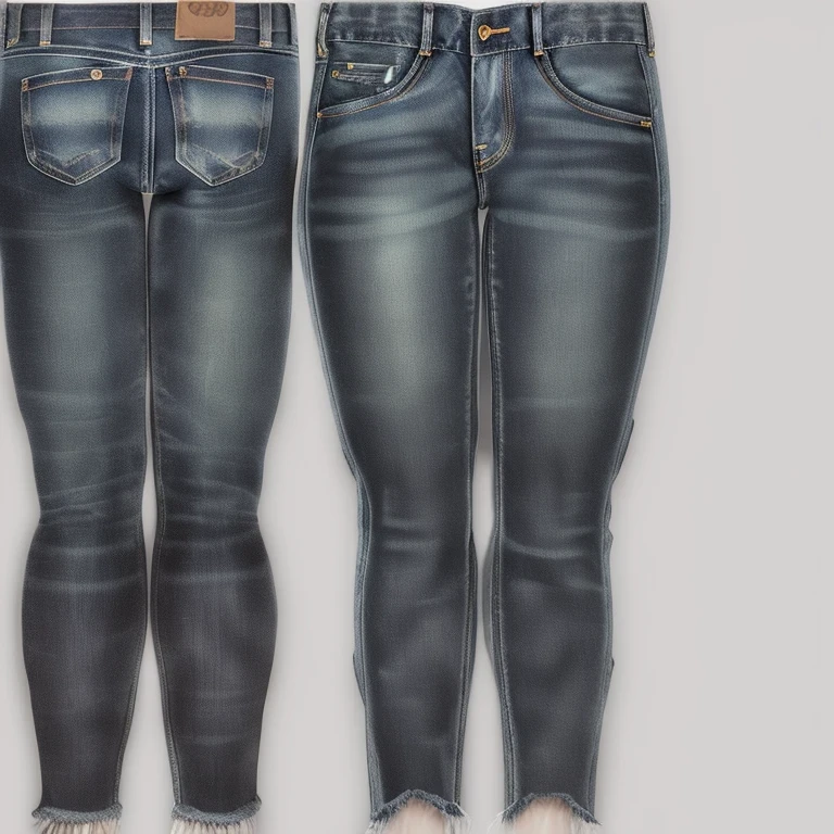 woman jeans, back and front