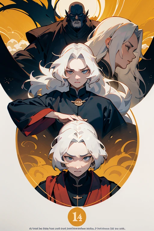 Claro, here is a prompt for an artist or illustrator:
Desenhe Aemon Targaryen, an imposing character of the Targaryen lineage from the Game of Thrones series. Ele tem cabelos prateados e olhos violeta, notable characteristics of its lineage. Your presence is of power and wisdom, with fierce determination and unwavering loyalty to his family. He is feared and respected by everyone in the Seven Kingdoms. Retrate-o em uma pose que transmita sua aura imponente e majestosa.
Espero que esse prompt ajude a visualizar o Aemon Targaryen!