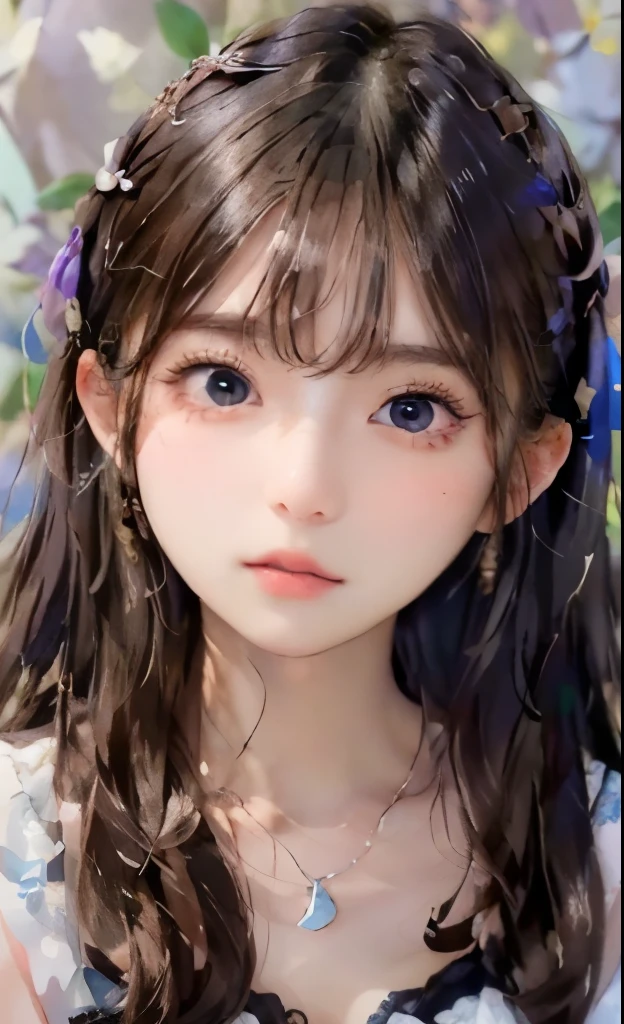 masterpiece, high quality, Draw a detailed face, blurred background, 4K, (nsfw), hair over one eye, (ultra-intricate pupil in eyes, shiny eyes), parted lips, kawaii, cute, , slender, (ultra delicate and beautiful skin), perfect anatomy, BREAK (masterpiece, best quality), (ultra-detailed 8K), (perfect design), highres, ((blush)), (super fine illustration), masterpiece, best quality, (amazing, blunt bangs), high resolution, cute face, masterpiece, best quality, extremely detailed, anime, beautiful girl, (bare breasts), (lying vaginal sex), bed, 1boy, penis