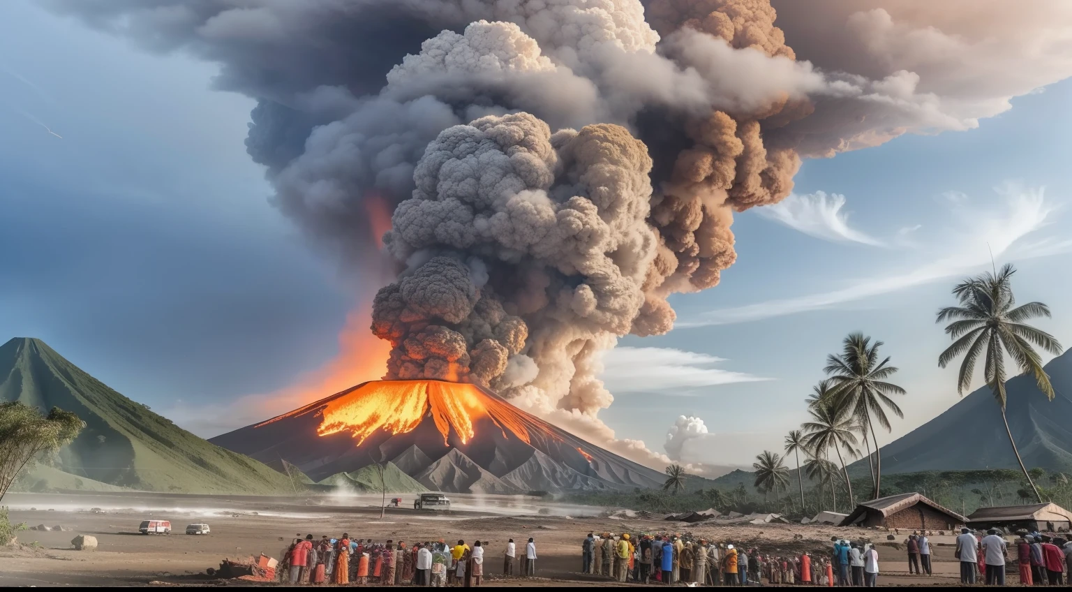 A monumental eruption of Indonesia&#39;s Ruang volcano prompts evacuations.