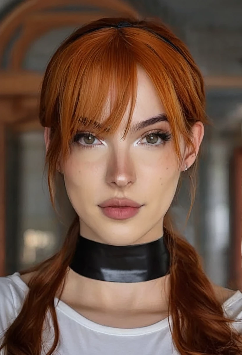 professional portrait photo of mssbrsl, looking at the camera,, with a thin leather choker around her neck and has (glossy lips), Nikon Z9, looking at the camera, realistic matte skin, (highly detailed), ((skin texture)), (sharp focus), high-res