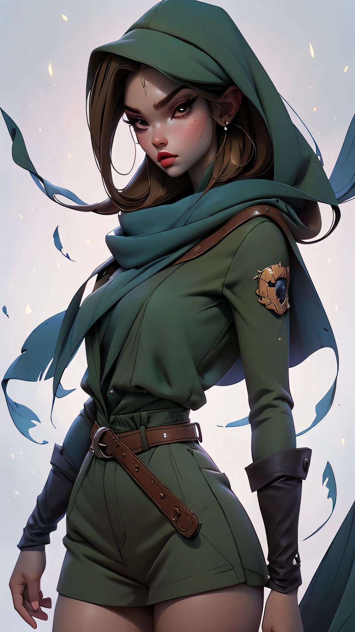 la mejor calidad posible, 8K Ultra Resolution, Stunning illustration, Lo mejor de todo, premiado, como ser el mejor, Cowboy hat Leather belt with buckle, armas en cada mano, Action pose Adds effect at the end., Chaqueta de cuero rosado, scarf neck length, Gafas de sol de color rosado:1.3, pantalones jeans claro rotos y desflecados, ((rosado, cian, Brown, verdes ,colores blancos: 1.5)), epic desert setting: 1.5, fotorrealista: 1.4, Textura de la piel: 1.4, super masterpiece, super detailed, hiper detallada, 32K