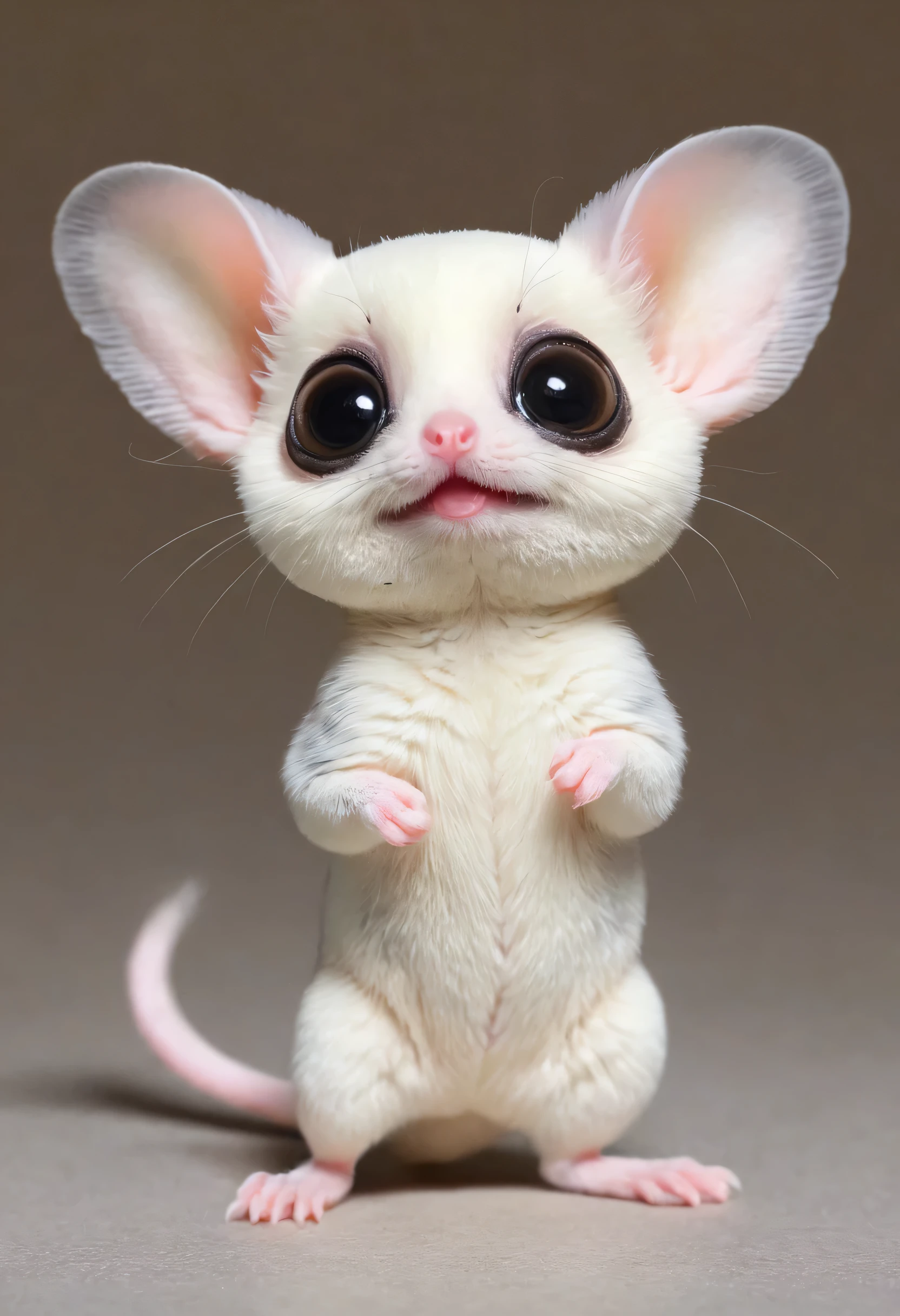 There are small animals standing on their hind legs, a pastel by Tadashi Nakayama, Reddit, folk art, With a big head and big eyes, the cutest creature in the world, Cute Big Eyes, the cutest creature in the world, sugar glider, Big eyes, A cute animal, Just a cute thing, Very Big Eyes