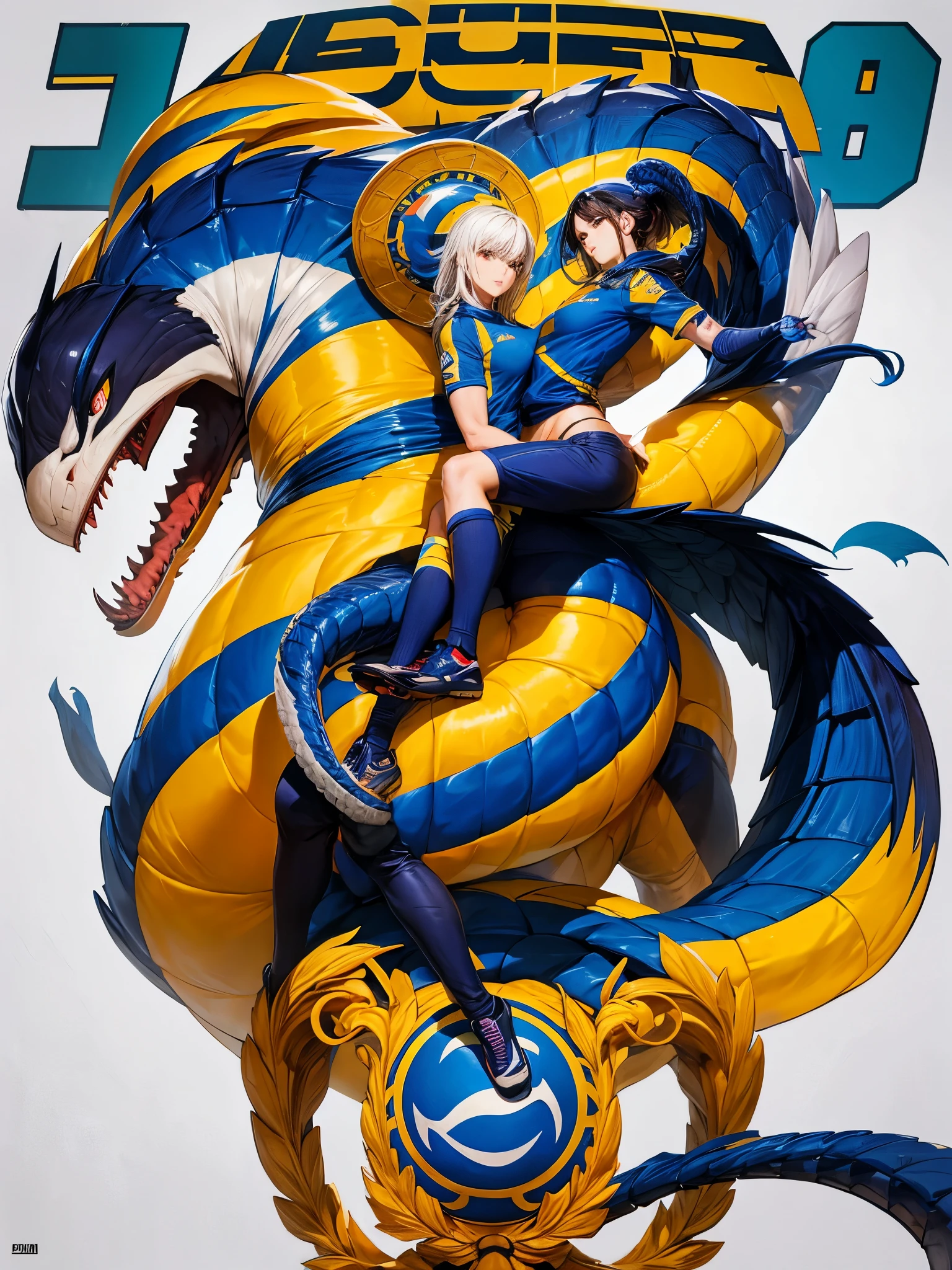 Crie um logo estilo de time de futebol, com uma cobra e a escrita "9A"
