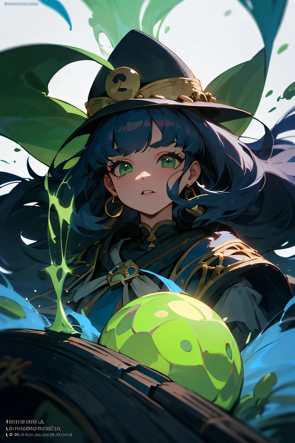 ((Melhor qualidade)), monster, rpg, fantasia, d&d, dia, diurno, trevas, verde, olho grande, dentes grandes, hat, calda, pelucia, forte, pele verde, rock.