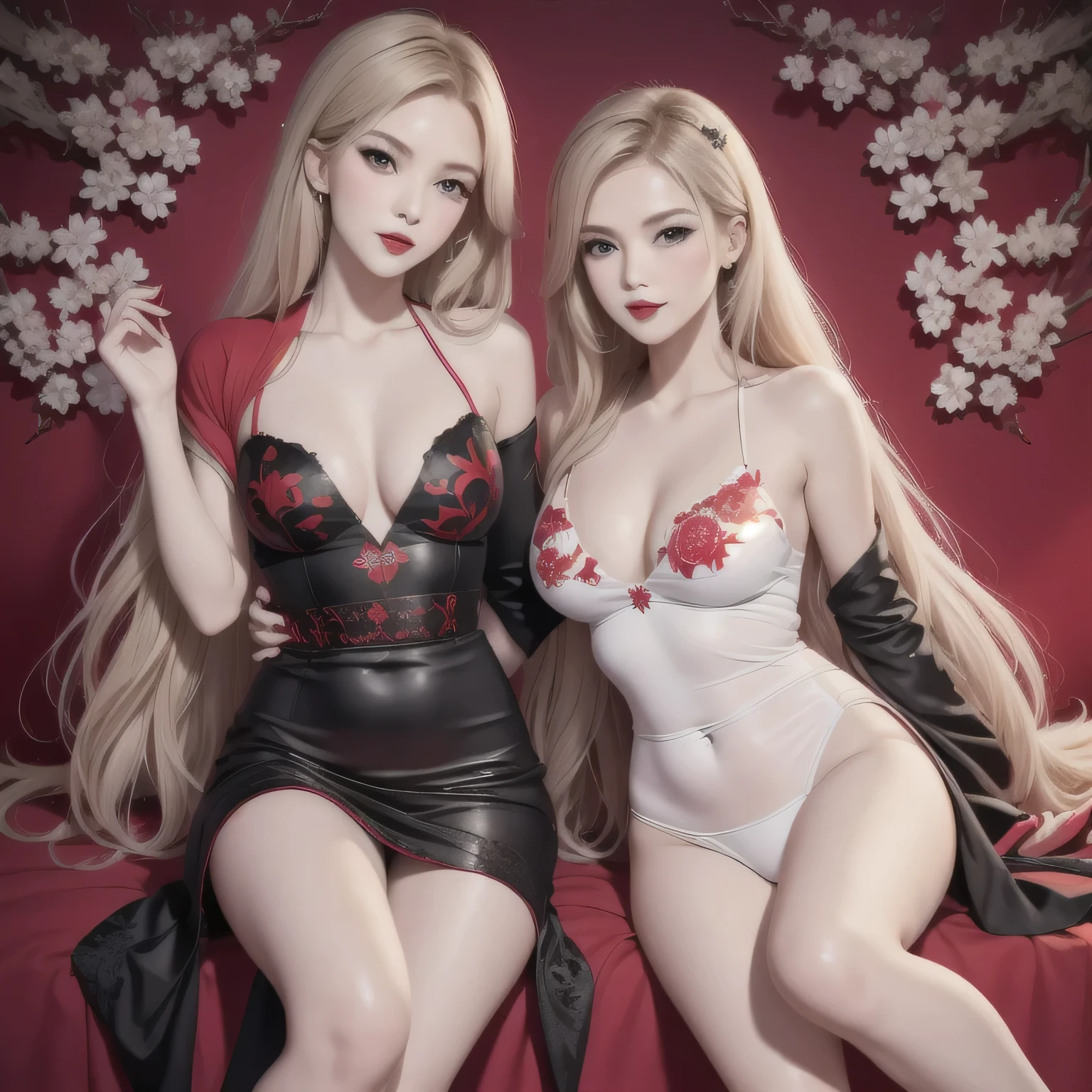 Large Breasts,Colorful clothes, ((yushuxin,1 girl,Solitary)),(((miss))), (((ter quality))), (((masterpiece))), (((aldult))), (((1 girl))), Full breasts, cleveage, The legs are so thin, Cleansing the skin, Simon Beasley (Simon Beasley), Nude color shows wild urban style, Long blond hair, Minimum dress code, The left arm has metal protection，Have complex graphics, scarlet，With white stars and black and white splashes, full of thorns, (((from knee up))), WhiteLong blond hair, Shepard Fairey (Shepard Fairey) painted background wall，Complex design