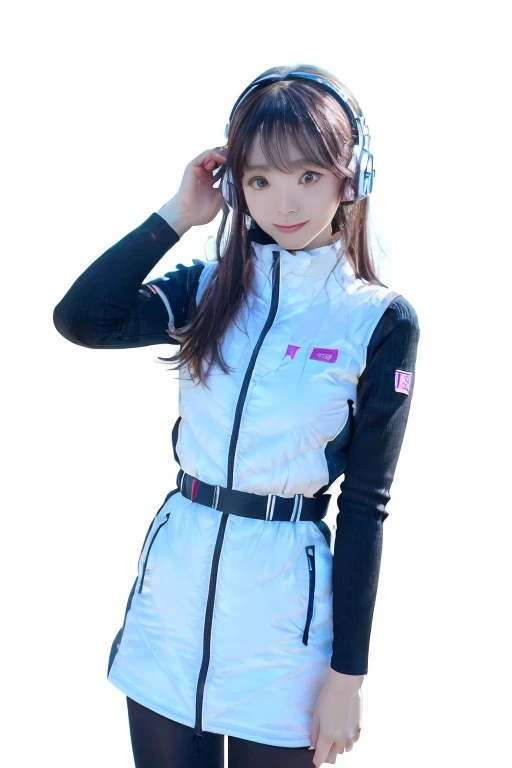((NSFW: 1.4)), ((Detailed face, Professional photography)), ((NSFW, zettai ryouiki, 1 girl)), Ultra-high resolution, (Realistic: 1.4), RAW Photos, highest quality, (PhotoRealistic Stick), concentrated, Soft Light, ((30 years old)), ((Japanese)), (( (Young Face))), (surface), (Depth of written boundary), masterpiece, (Realistic), woman, ,astrovest:2,headphone:2,:1.5,bangs, ((1 girl)),(black sleeves):2,(black tights):2,inside spacestation,inside spacecraft,,zero gravity,smile,open leg,show panty,blush:1.5,hidden hands,neotech
