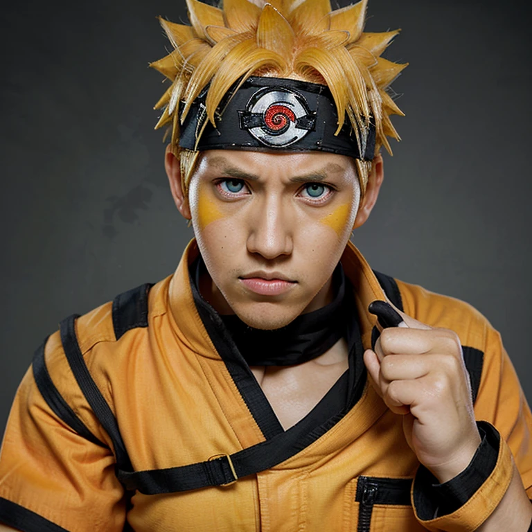Naruto uzumaki con los ojos sharingan