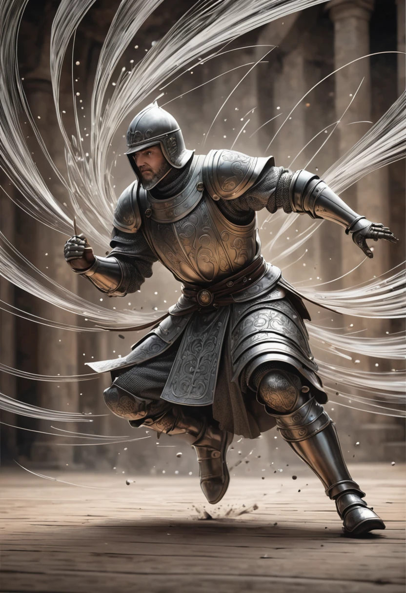 sports, dream, Motion Blur, action-lines, minimalism art, Middle Ages, best quality, masterpiece, very aesthetic, perfect composition, intricate details, ultra-detailed