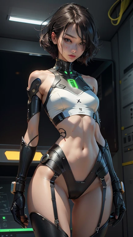 Woman body definition thin thigh cybernetics, body parts, short underwear ,sexy alien