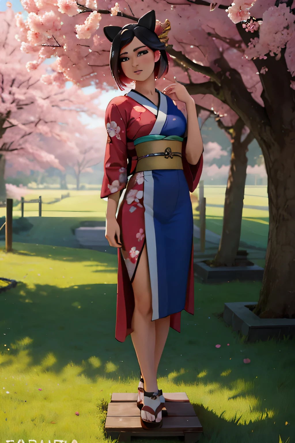  Geisha lince, japanese cherry trees 