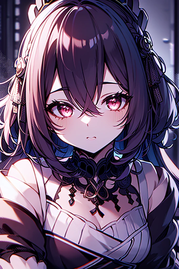 chica anime con cabello rosado y un lazo en el cabello, retrato realista kawaii, lindo personaje, beautiful art style, Moe anime art style, lindo retrato