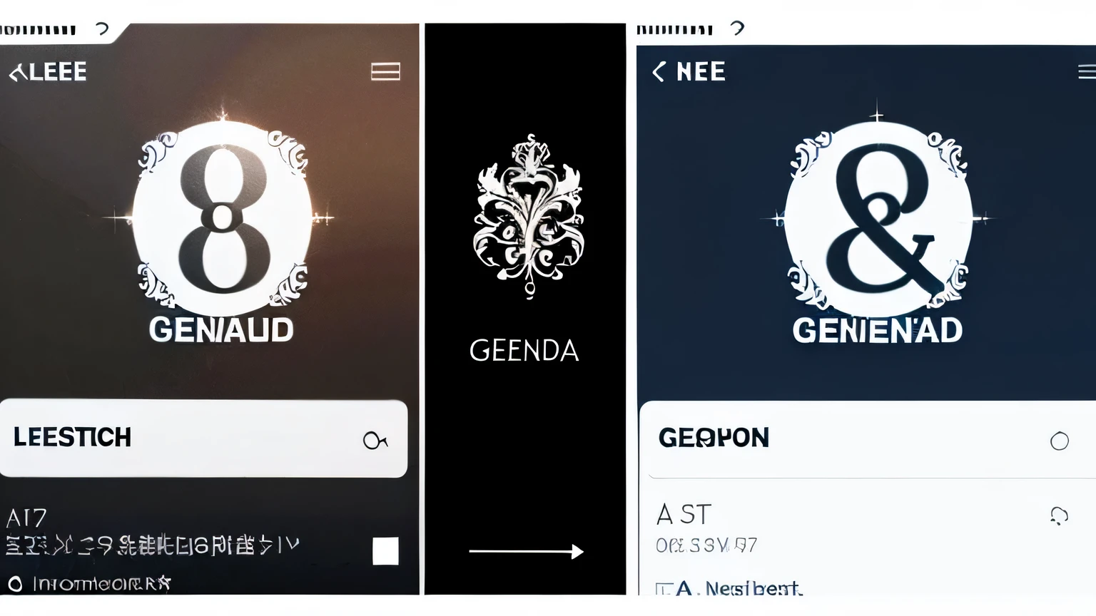 black and white monogram: Germanoid