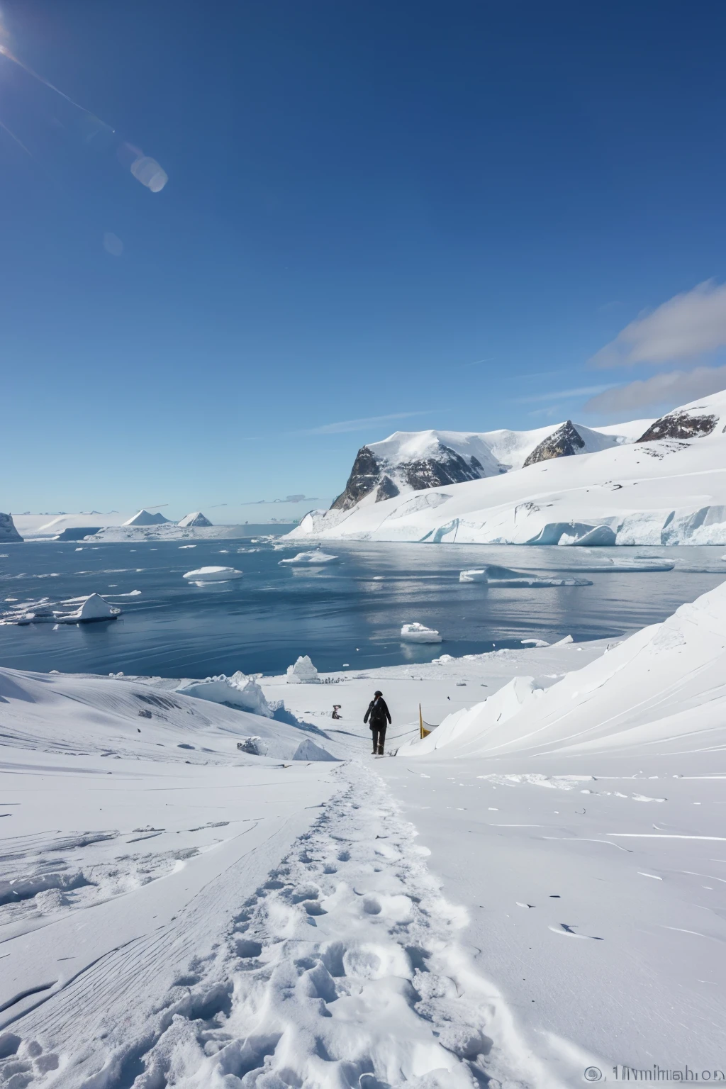 In Antarctica and its landscapes