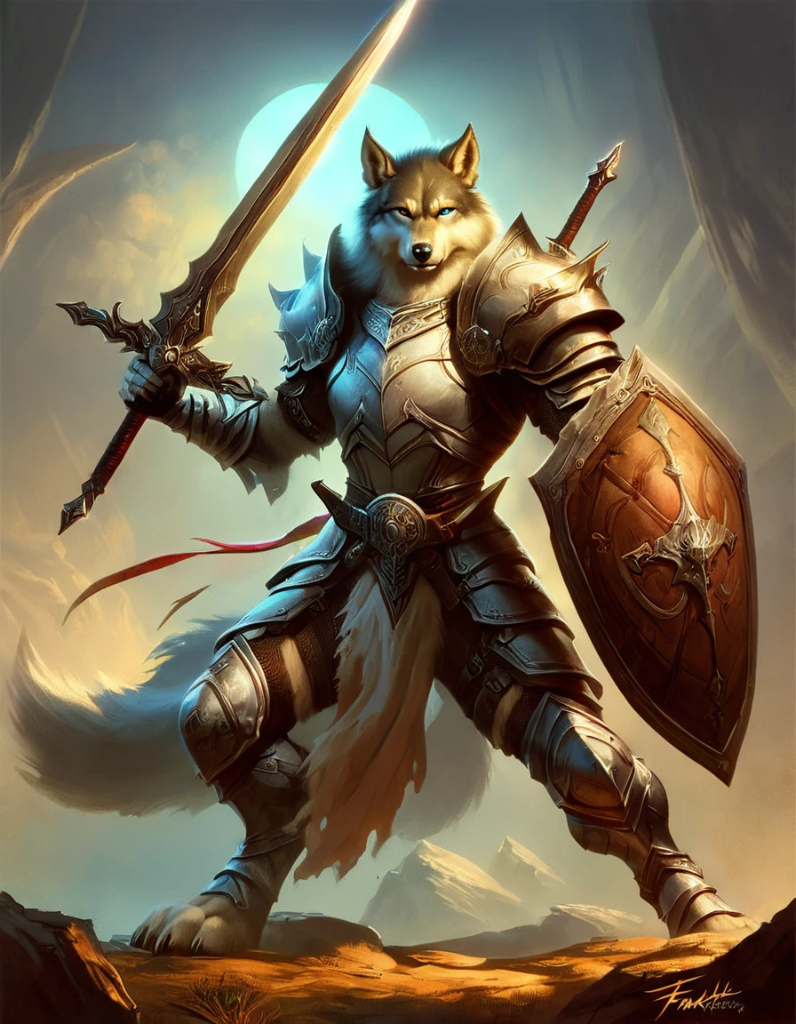 Solo Sexy young anthro furry wolf male mercenary medieval solider, slim slim muscular, anthro handsome gay shorter muzzle, handsome gay model male apperance, sword scars, worn out leather skimpy armament, low on hips heavy leather belt, old very worn out skimpy dirty linen material jockstrap, old yellow dirty worn out stains on white sawn jockstrap, very visible "x" brown seam pattern on the jockstrap, studded skimpy armlets breastplate armor, skimpy breastplate, leather bondages, fingerless leather gloves, smelly unwashed furr, dirty body look, desert battlefield, standing in sexy fighting position, close view of full character