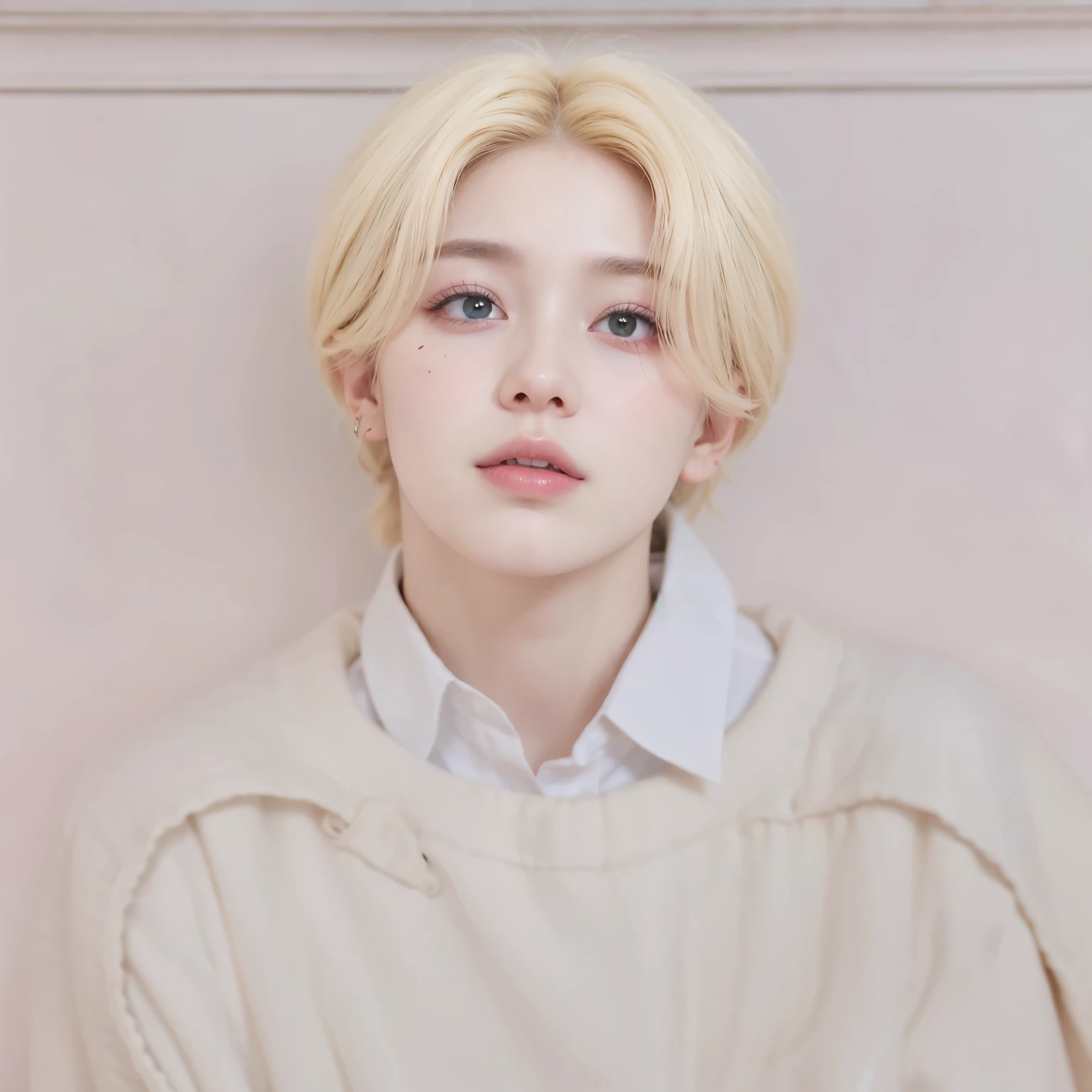 mulher arafa com cabelo colorido sentada em uma mesa, Jung Jaehyun, adorable and pale korean face, Ulzzang inteligente, Kim Doyoung, com cabelo curto, jossi do blackpink, Hong junho hyung, Tae June Kim, Ulzzang, o corte Hime, Jaeyeon Nam, xqc, Parque Jimin, cabelo curto platinado moleca