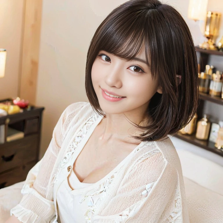 (highest quality、8k、High resolution、Masterpiece:1.2)、Super detailed、Photorealistic:1.37、Close-up beautiful Japanese girl:1.2、Cute girl portrait、Bright, lively eyes and gorgeous long lashes、With delicate features,Highly realistic face、Beautifully detailed eyes and face、(She is an esthetician:1.2)、(She smiles erotically、She feels ecstasy and orgasm:1.3)、(She serves a man、She massages a man、She makes a man happy:1.2)。Unique appearance with slim body、It exudes a warm atmosphere.。Charming atmosphere。A combination of cute and cool、She is a cute and cool girl。It is a calm expression。On the face of the girl、Graceful poses and movements、Subtle natural lighting accentuates the girls features、Beautifully styled hair adds to her overall look、Creates a soft and natural light that enhances the charm of girls、Reflects the vibrant personality of girls、The atmosphere is lively and fun、Delicate and elegant posture、Showing her elegance and beauty、The background enhances her charm even more. A quiet and serene environment.。The warm and attractive color scheme blends into the scene.、Attention to detail is apparent in every aspect of the image.、the result、A masterpiece of high detail and quality has been completed.。
## Notice! Here are some reference answers:
(highest quality、8k、High resolution、Masterpiece:1.2)、Highly detailed and realistic:1.37、Close-up beautiful Japanese girl:1.2、Bright, lively eyes and gorgeous long lashes、Cool and cute girl portrait。With delicate features、Highly realistic face with beautifully detailed eyes and face。 (She smiles erotically、Induces feelings of ecstasy and orgasm:1.25)。The girl has short black hair、She is an esthetician:1.2。Her unique appearance is accentuated by her slim figure.、It creates a warm and charming atmosphere.。Combines cuteness and coolness、Has a calm expression。