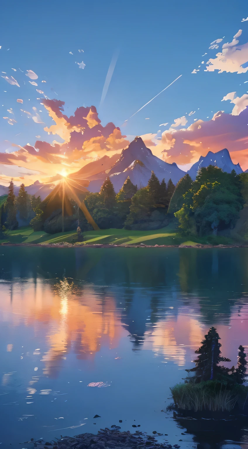 the pacific northwest mountain scenery: 1.2, masterpiece, beautiful, The Garden of Words, gorgeous, nature, after rain, beauty on the small details, a visual masterpiece, beautiful colors, UHD, high res, professional image, breath taking, amazing