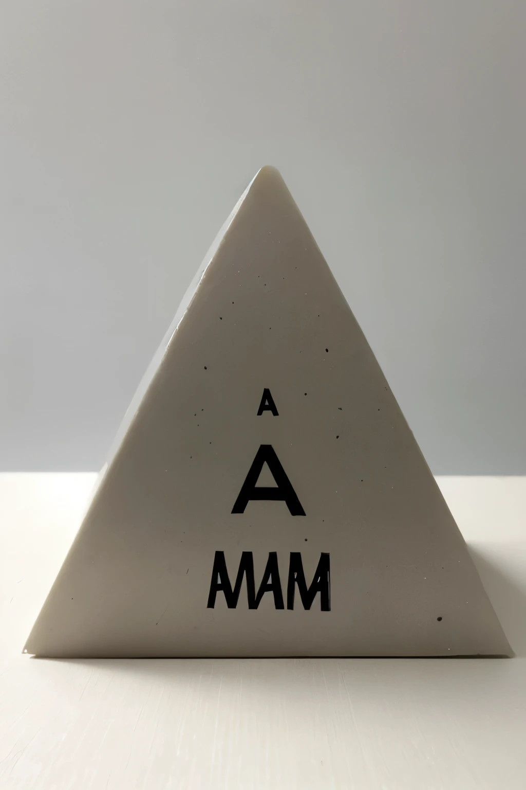 make the letters AM, a pyramidpyramid