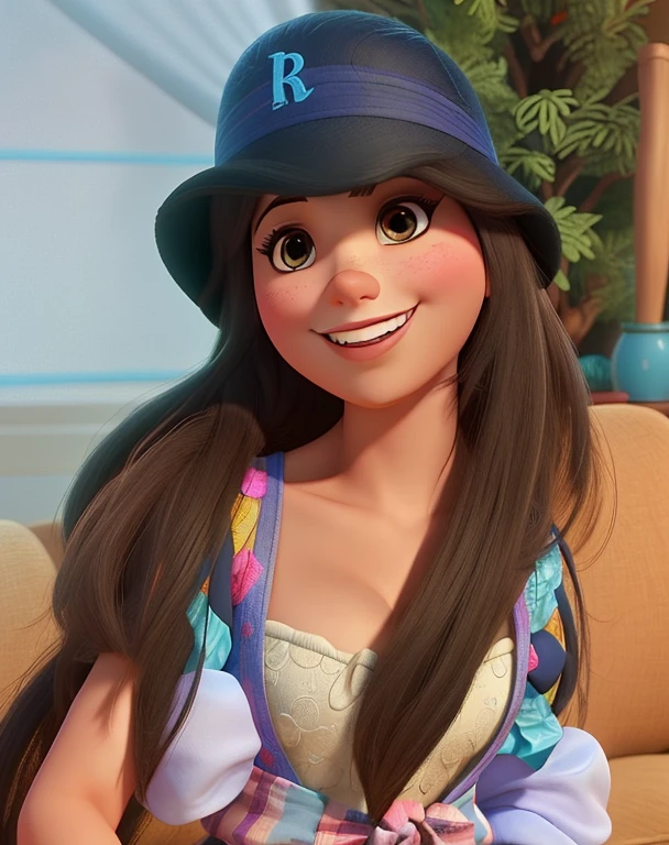 mulher branca estilo disney pixar, alta qualidade, melhor qualidade