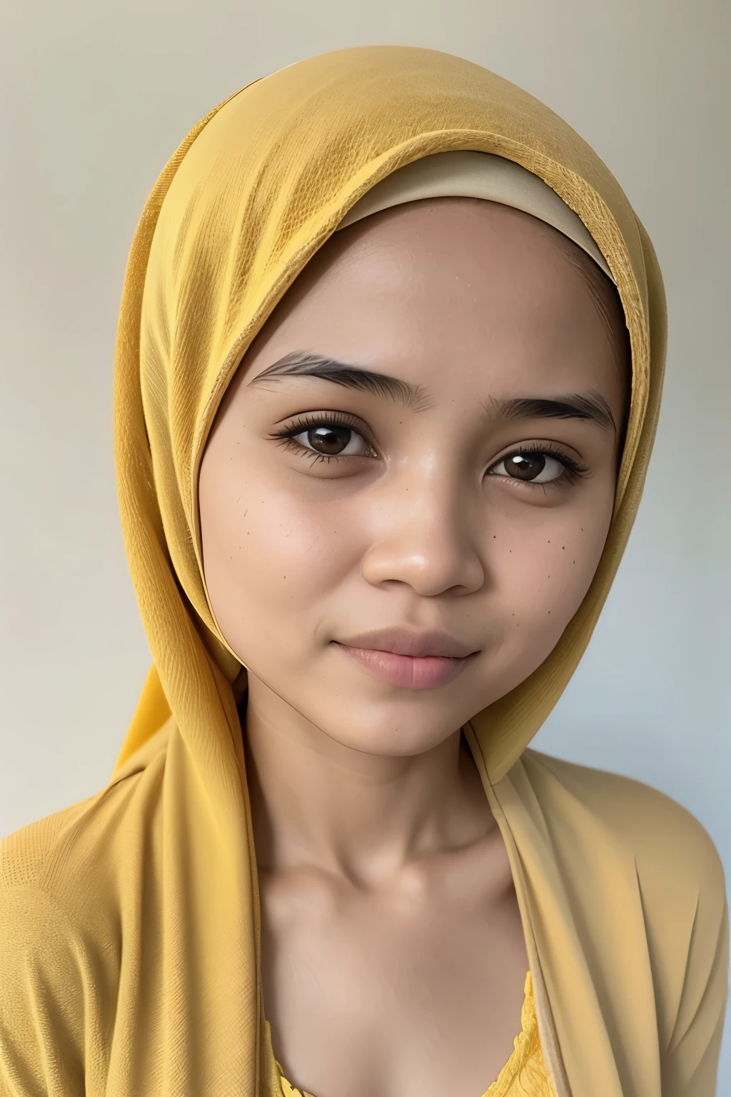 Naked, (((HIJAB MALAY GIRL))), masutepiece, High quality, UHD 32K, Realistic face, Realistic skin feeling , A Japanese Lady, 8 years old, , Very cute and baby-like face, (((FLAT CHEST))), (MATRIX WORLD), ((look In front  at the camera and SADNESS)), ((())), (((CUTE GIRL))), ((YELLOW LIPS)), ((wering lingerie Bra Floral Pattern))