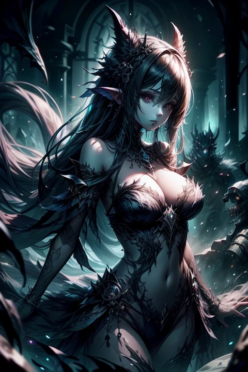 monster girl from a dark fantasy world