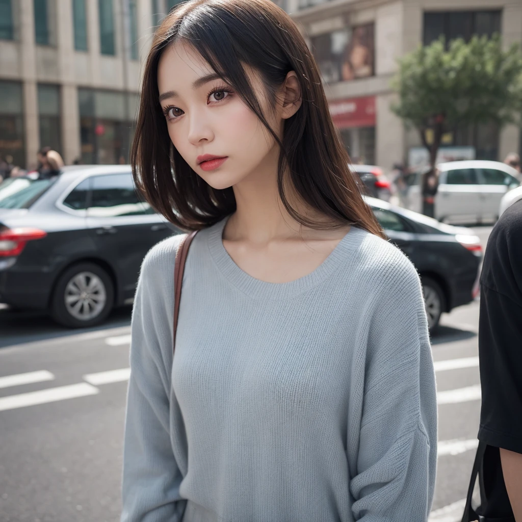 ((high quality, masterpiece:1.4)), 1girl, ((elegant, majestic, beautiful, korean, upper body, street clothes:1.4, pretty face, noon, street background:1.2)), absurdres, high details, intricate, intricate details, sharp focus, screen space reflextions, RTX, edge lighting, rim light, rim lighting, best lighting, 8K, HD, Full-HD, Ultra-HD, Super-Resolution, Megapixel, Refreshing, Lumen Reflections, TXAA, De-Noise, Shaders, Post Processing, Post-Production, insanely detailed and intricate, hypermaximalist, hyper realistic, super detailed
