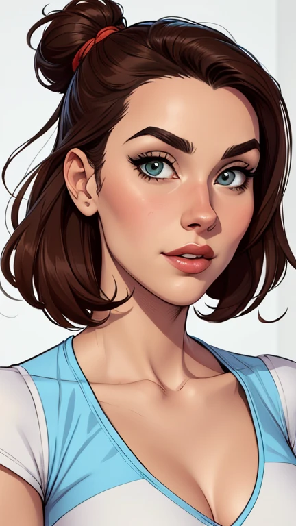 estilo de desenho animado:1.2), mulher brasileira draw ART Artline fundo branco mulher Imagem de desenho animado de uma mulher , roupas sensuais , garota super valente destemida , cartoon style illustration, estilo de arte dos desenhos animados, estilo de arte dos desenhos animados, digital illustration style, design de personagens altamente detalhado, arte digital detalhada fofa, City fan art, design de personagem retrato, beautiful digital illustration, retrato de alta qualidade, arte em quadrinhos, retrato do design do personagem, white background Busty without clothes and medium breasts female character cartoon style dressed in Fallout 4 uniform