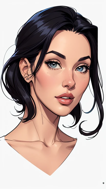estilo de desenho animado:1.2), Monica Bellucci Brazilian woman draw ART Artline white background woman Cartoon image of a woman , roupas sensuais , garota super valente destemida , cartoon style illustration, estilo de arte dos desenhos animados, estilo de arte dos desenhos animados, digital illustration style, design de personagens altamente detalhado, arte digital detalhada fofa, City fan art, design de personagem retrato, beautiful digital illustration, retrato de alta qualidade, arte em quadrinhos, retrato do design do personagem, white background Busty without clothes and medium breasts female character cartoon style dressed in Fallout 4 uniform Monica Bellucci 