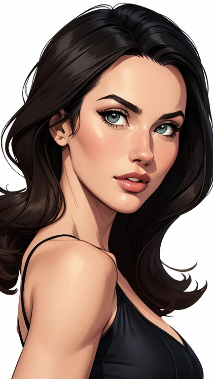 estilo de desenho animado:1.2), Monica Bellucci Brazilian woman draw ART Artline white background woman Cartoon image of a woman , roupas sensuais , garota super valente destemida , cartoon style illustration, estilo de arte dos desenhos animados, estilo de arte dos desenhos animados, digital illustration style, design de personagens altamente detalhado, arte digital detalhada fofa, City fan art, design de personagem retrato, beautiful digital illustration, retrato de alta qualidade, arte em quadrinhos, retrato do design do personagem, white background Busty without clothes and medium breasts female character cartoon style dressed in Fallout 4 uniform Monica Bellucci