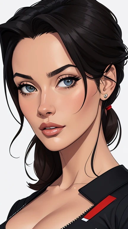 estilo de desenho animado:1.2), Monica Bellucci Brazilian woman draw ART Artline white background woman Cartoon image of a woman , roupas sensuais , garota super valente destemida , cartoon style illustration, estilo de arte dos desenhos animados, estilo de arte dos desenhos animados, digital illustration style, design de personagens altamente detalhado, arte digital detalhada fofa, City fan art, design de personagem retrato, beautiful digital illustration, retrato de alta qualidade, arte em quadrinhos, retrato do design do personagem, white background Busty without clothes and medium breasts female character cartoon style dressed in Fallout 4 uniform Monica Bellucci