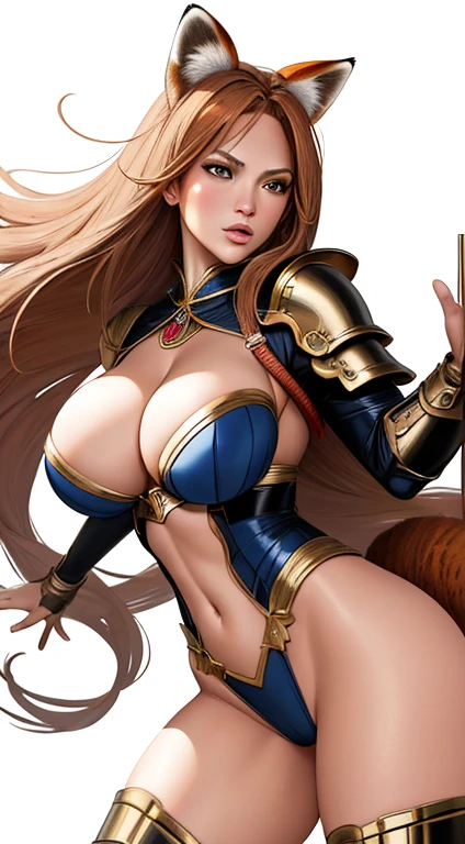 masterpiece, superlative, woman, female general , alone, Bust Close-up, White background, monochrome, draw line, ((illustration)), (1girl:1) masterpiece, highest quality, (pubic hair), (NSFW:1.3), (perfect face:1), dramatic, long hair, curvy, red panda ears, detailed eyes, art by artgerm and greg rutkowski, cinematic lighting, 25 yo, Jennifer Lopez, natural, amazing body, pronounced feminine feature, flirting with camera, (big breasts:1), (Adult Film Star:1), (action pose:1), ancient fantasy, impractical armor