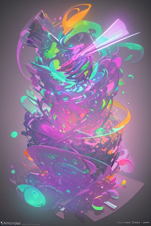 A captivating 3D render of a notebook page featuring the artist's signature "1-DigitalCreations" in a dazzling array of phosphorescent colors. The modern and stylish lettering embodies the artist's unique creativity and flair. Vibrant hues such as rosy pink, violet, orange, and green create a mesmerizing and fashionable atmosphere. The skillful fusion of illustration, typography, and the rendered notebook page showcases an exquisite blend of creativity, artistic expression, and a trendy, vibrant style. -
r
.vibrant, fashion, illustration, typography, 3d render