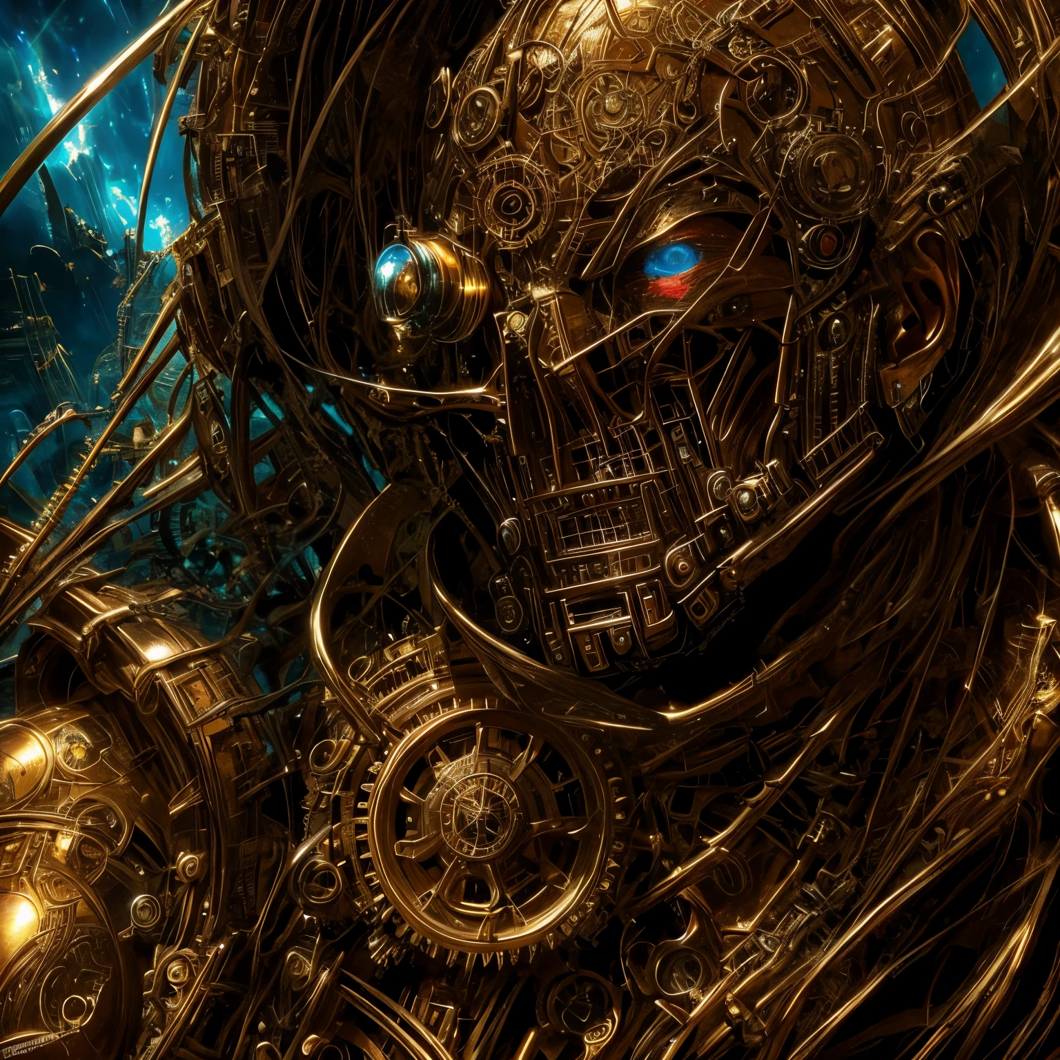 steampunk, machines everywhere, best quality, sunlight, high quality, seen from below, translucent, (voluptuous:1), sensual, lascivious, dominant, romantic, high quality, film grain, Cinematic Light, sidelighting, sharp focus