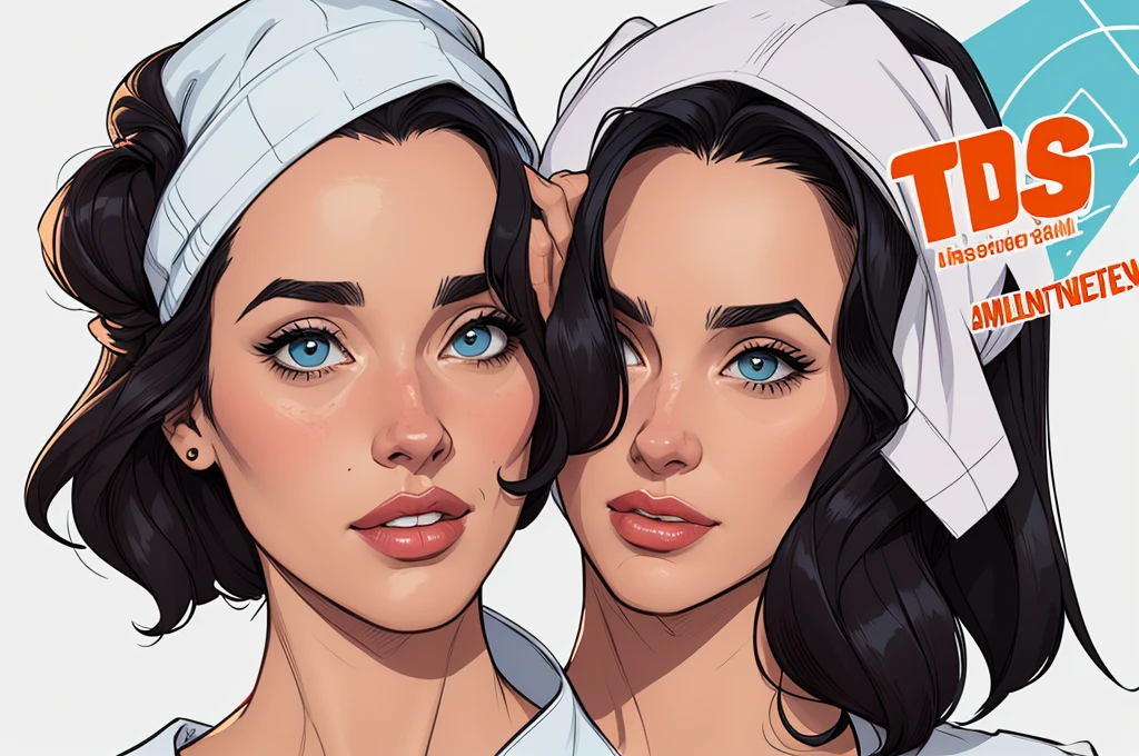 estilo de desenho animado:1.2),together the two monica Bellucci and Jennifer Connelly brazilian woman draw ART Artline white background woman Cartoon image of a woman , roupas sensuais , garota super valente destemida , cartoon style illustration, estilo de arte dos desenhos animados, estilo de arte dos desenhos animados, digital illustration style, design de personagens altamente detalhado, arte digital detalhada fofa, City fan art, design de personagem retrato, beautiful digital illustration, retrato de alta qualidade, arte em quadrinhos, retrato do design do personagem, white background Busty without clothes and medium breasts female character cartoon style dressed in Fallout 4 uniform together the two Monica Bellucci and Jennifer Connelly 