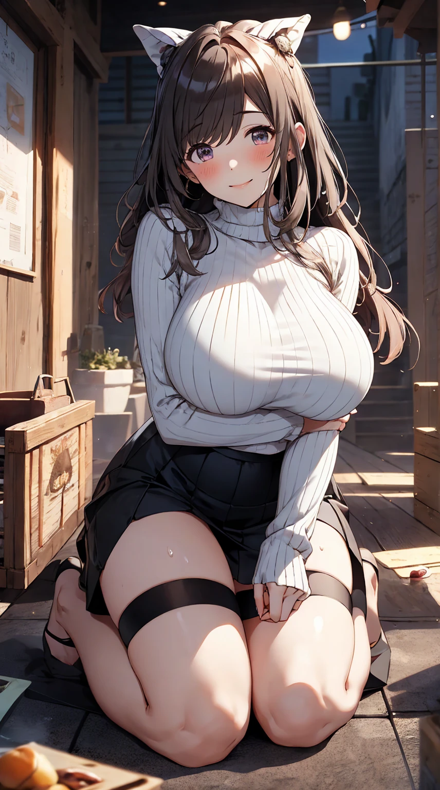 masterpiece,8k,top quality,1 cute
girl,ultra large brest,tyte west,a few open red mouth,red tieek,goddess smile,many wet skin,big blue eyes,full body:1.8,clutching my chest tightly,Kneading her breasts forcefully,many
shyny clothes,transparent tight-fitting white turtleneck sweater, transparent shiny red miniskirt,