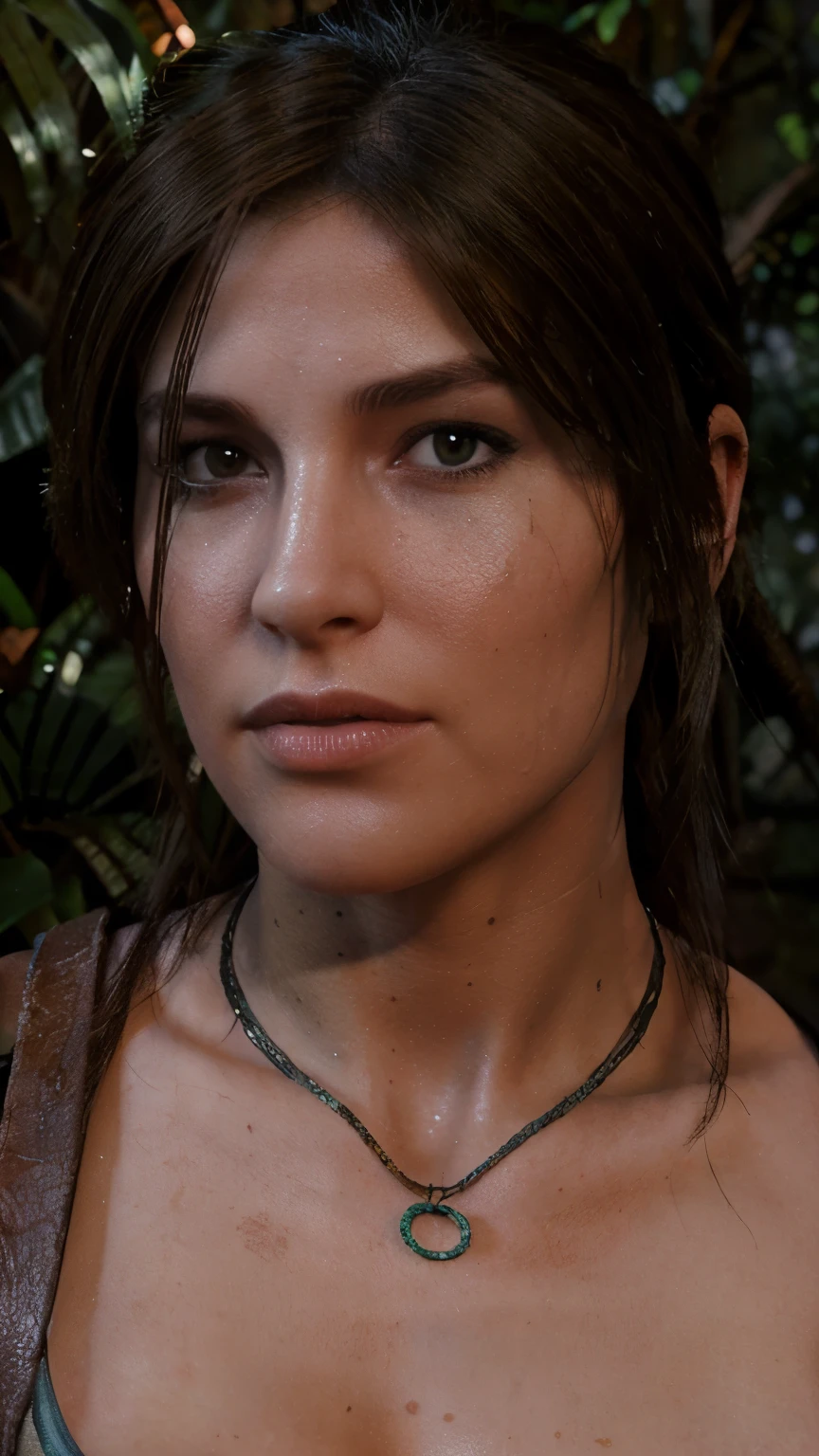 (best quality,4k,8k,highres,masterpiece:1.2),ultra-detailed,(realistic,photorealistic,photo-realistic:1.37),Lara Croft,adventurer,brave,courageous,tomb raider,strong,next-gen graphics,background ruins,treasure hunting,action-packed,exploration,beautiful detailed eyes,beautiful detailed lips,extremely detailed eyes and face,longeyelashes,brown hair,pink tank top with Lara's signature dual pistols,exploring a hidden jungle temple,sunlight filtering through dense foliage,moss-covered stone walls,mysterious ancient artifacts,acrobatic pose,jaw-dropping scenery with waterfalls and lush vegetation,vivid colors,bokeh,physically-based rendering,studio lighting,impressive realistic details,HDR effects,exciting atmosphere,exhilarating adventure,iconic character,incredible attention to detail,big tits,sexy,curvy