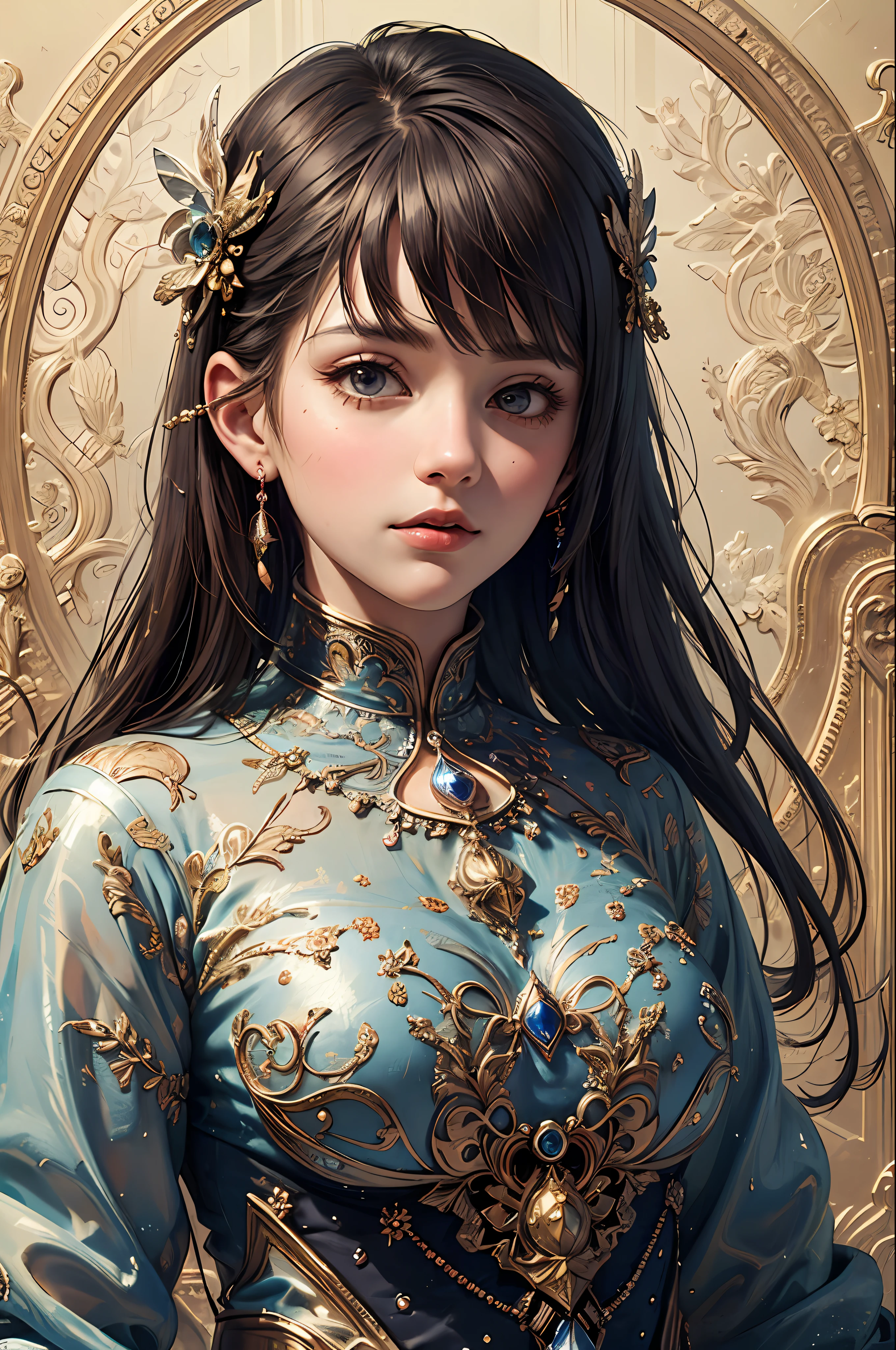 (masterpiece, top quality, best quality, official art, beautiful and aesthetic:1.2), (1girl), extreme detailed,(fractal art:1.3),colorful,highest detailed