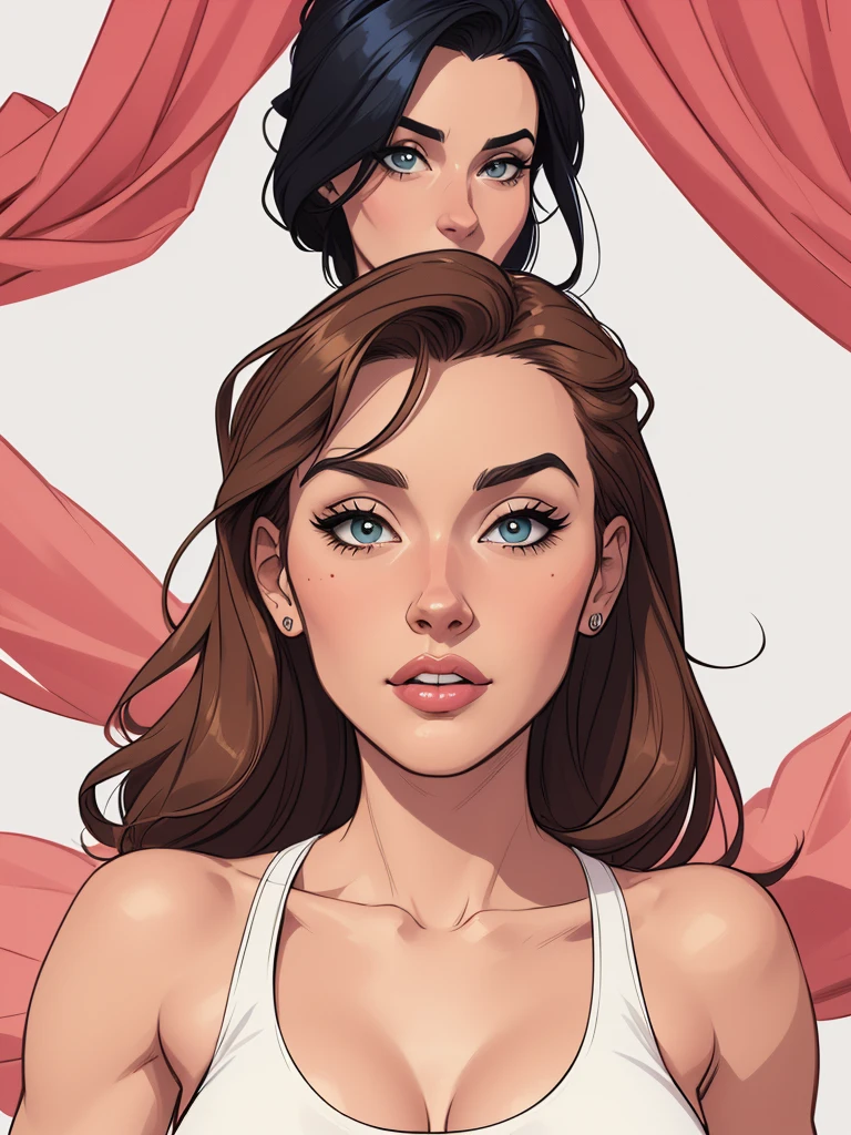 estilo de desenho animado:1.2), mulher brasileira draw ART Artline fundo branco mulher Imagem de desenho animado de uma mulher , roupas sensuais , garota super valente destemida , Ilustra??o estilo desenho animado, estilo de arte dos desenhos animados, estilo de arte dos desenhos animados, digital illustration style, design de personagens altamente detalhado, arte digital detalhada fofa, City fan art, design de personagem retrato, beautiful digital illustration, retrato de alta qualidade, arte em quadrinhos, retrato do design do personagem, white background Busty without clothes and medium breasts female character cartoon style dressed in uniform Fallout 4 Monica Bellucci style Cartoon style digital illustration colorful background diverse attractive woman sesy beautiful breasts and clothes white tank top in symmetrical, Female girlfriends pose with beautiful breasts in Cartoon style digital illustration 