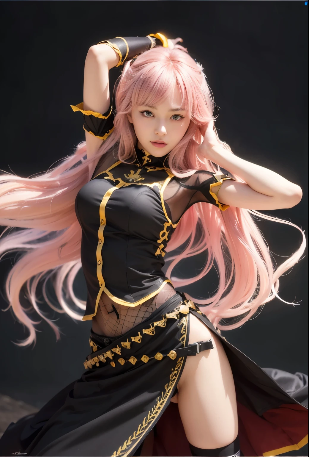 (masterpiece, best quality:1.2), (8k uhd, 16k, 32k, ultra high res), (photorealistic:1.37), (RAW photo), ultimate-realistic, ultimate-realistic details, ultimate-realistic texture, ultimate-intricate details, ultimate-realistic lighting, ultimate-realistic shadow, japanese girl, ultimate-cute face, ultimate-RAW skin, ultimate-realistic eyes, Beautiful Japanese girl with beautiful eyes and lips on upper body, spider body on lower body, bat wings, partly mechanical elements, , vivid colors, detailed depiction of girl's hair blowing in the wind, realistic textures on the spider body, mechanical partssurrealistic lighting, eerie atmosphere, dark and mysterious background